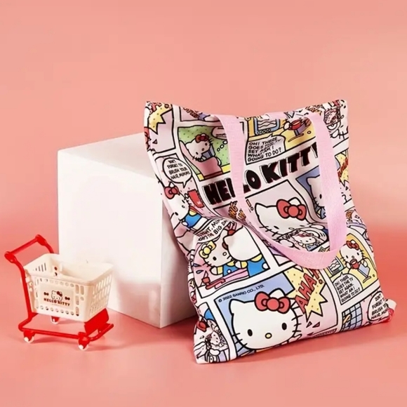 Hello Kitty Comic Book Canvas Tote Bag New! - Picture 2 of 9